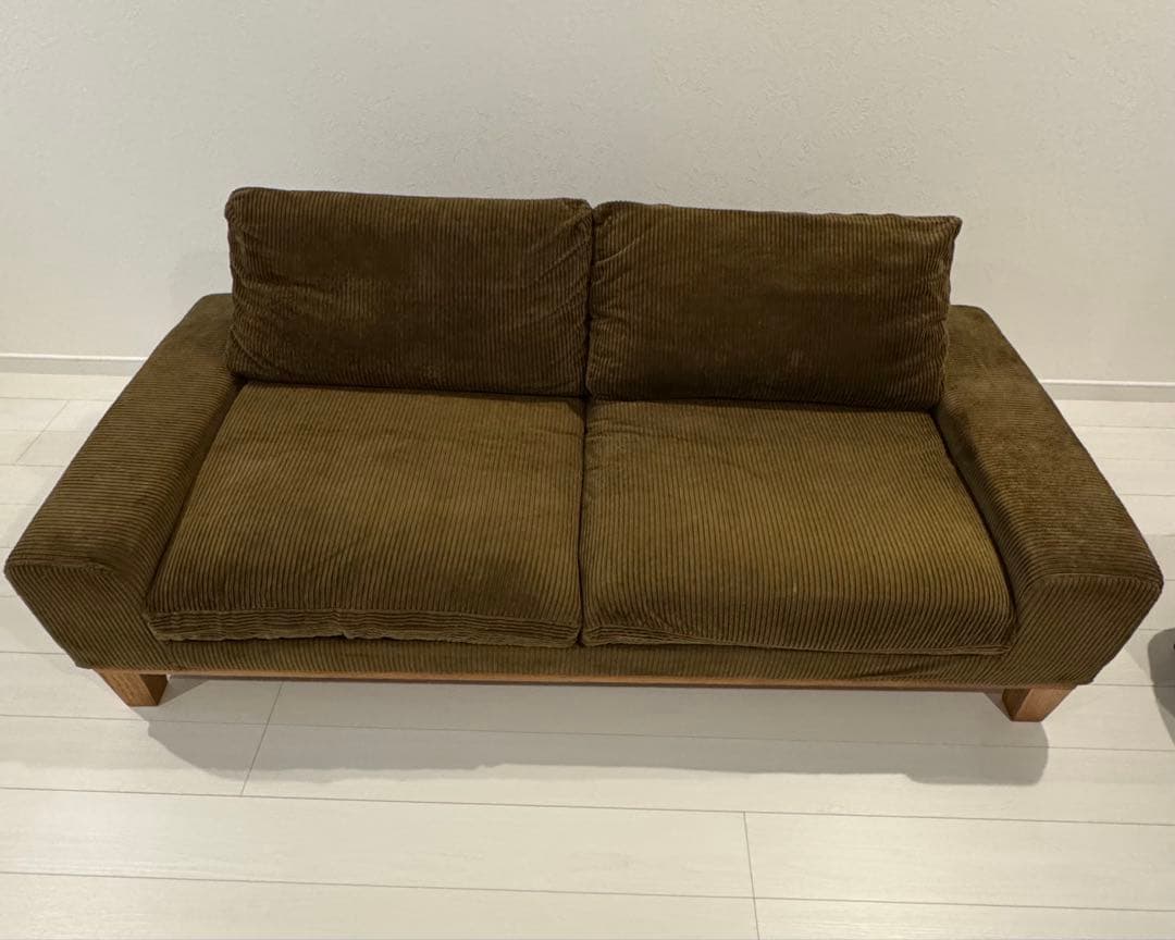 Re: CENO 3人掛けソファー folk／BR【オリーブ：コーデュロイ】