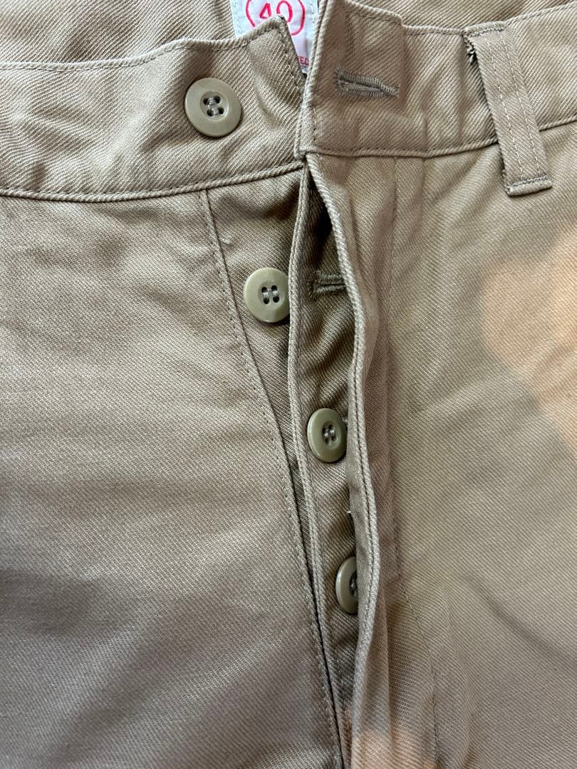 クランクプロジェクツ　綿ギャバ　ファットパンツ（ベージュ）　Mサイズ