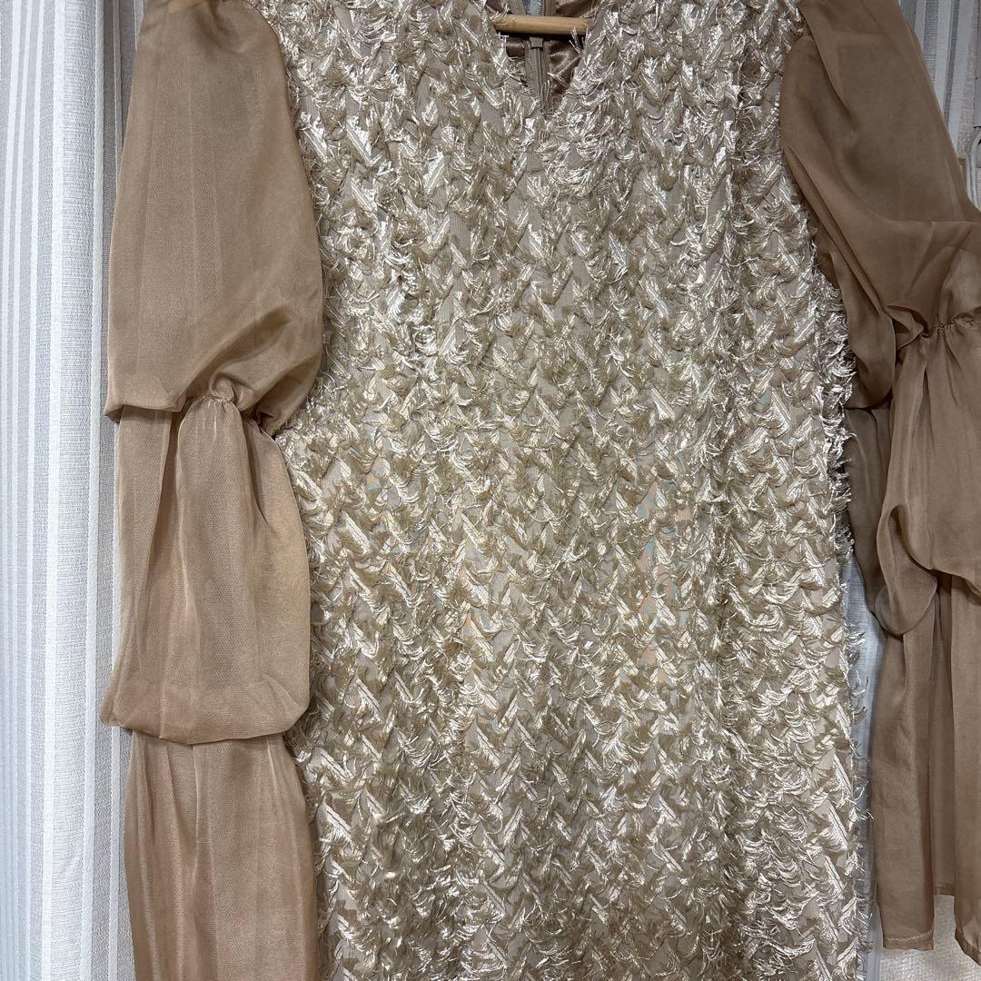 （専用）bflat デザインスリーブジャギードレス　結婚式　二次会