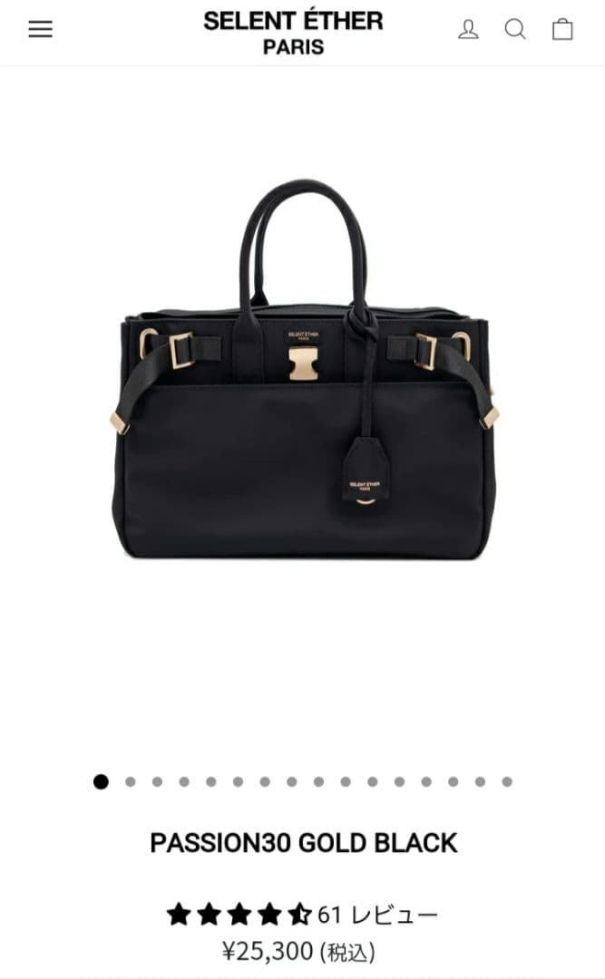 美品★SELENT ETHER ゴールド×ブラック　passion30