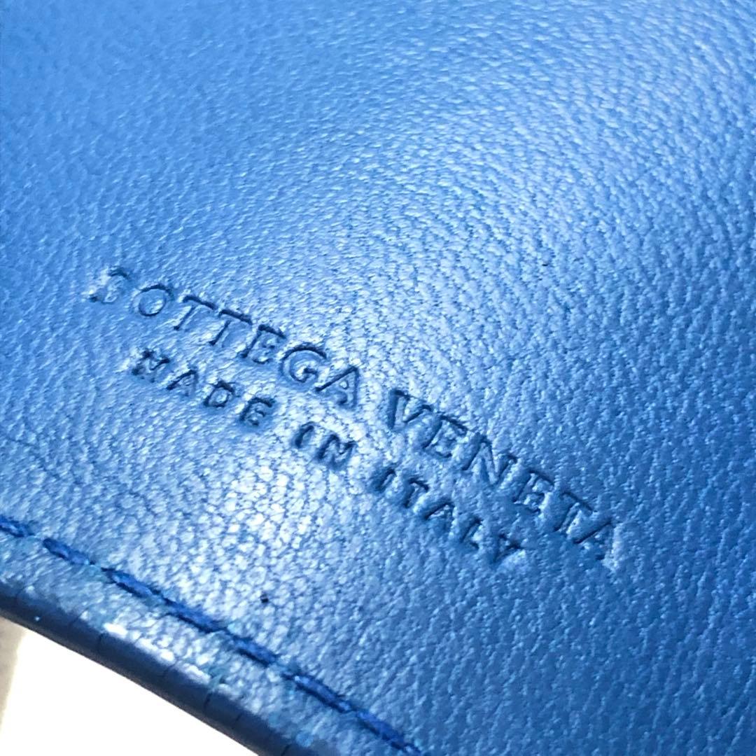 ボッテガ ヴェネタ　キーケース　イントレチャート　ラムレザー　サファイアブルー