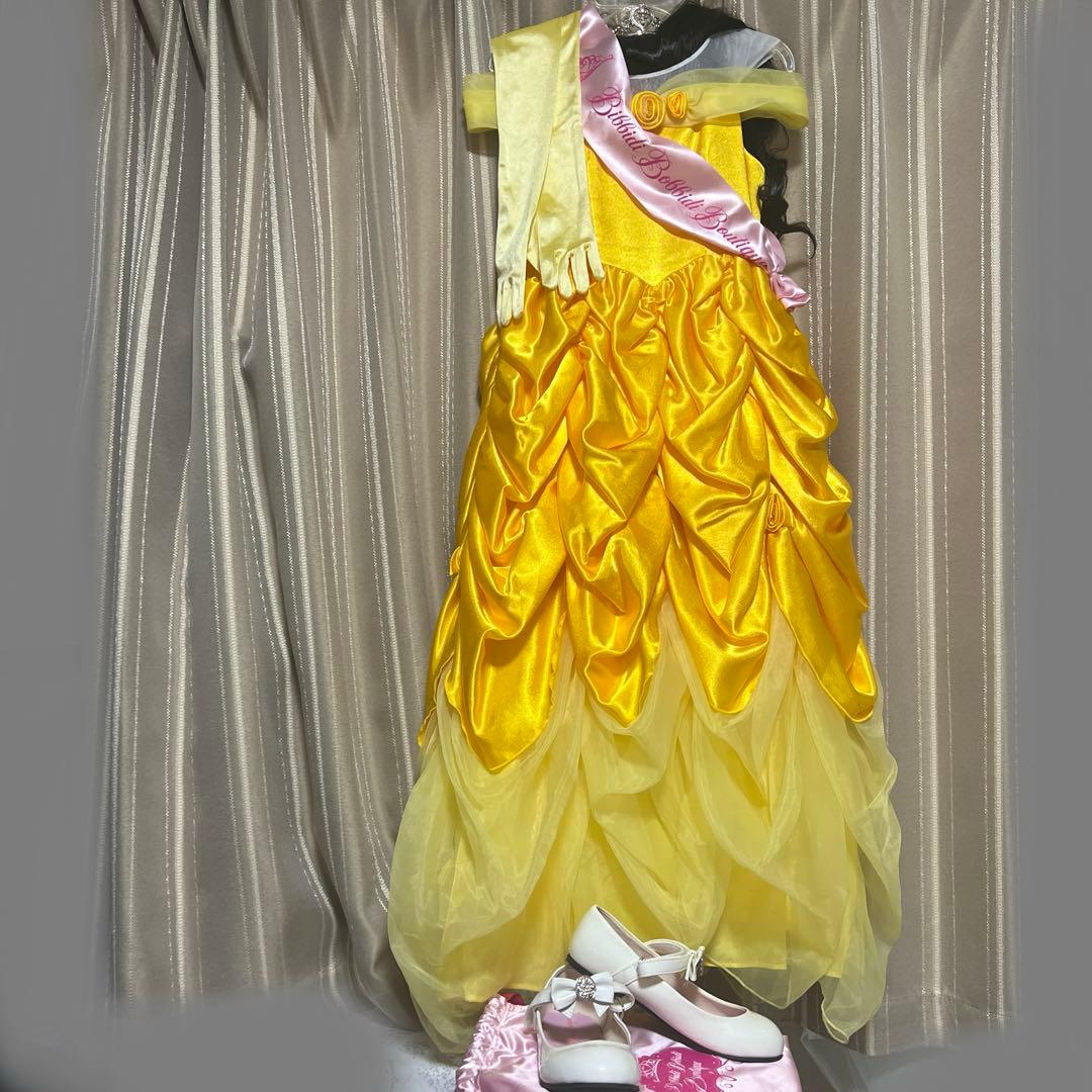 【01N】ビビディバビディブティック　美女と野獣ベル　ドレス140センチ