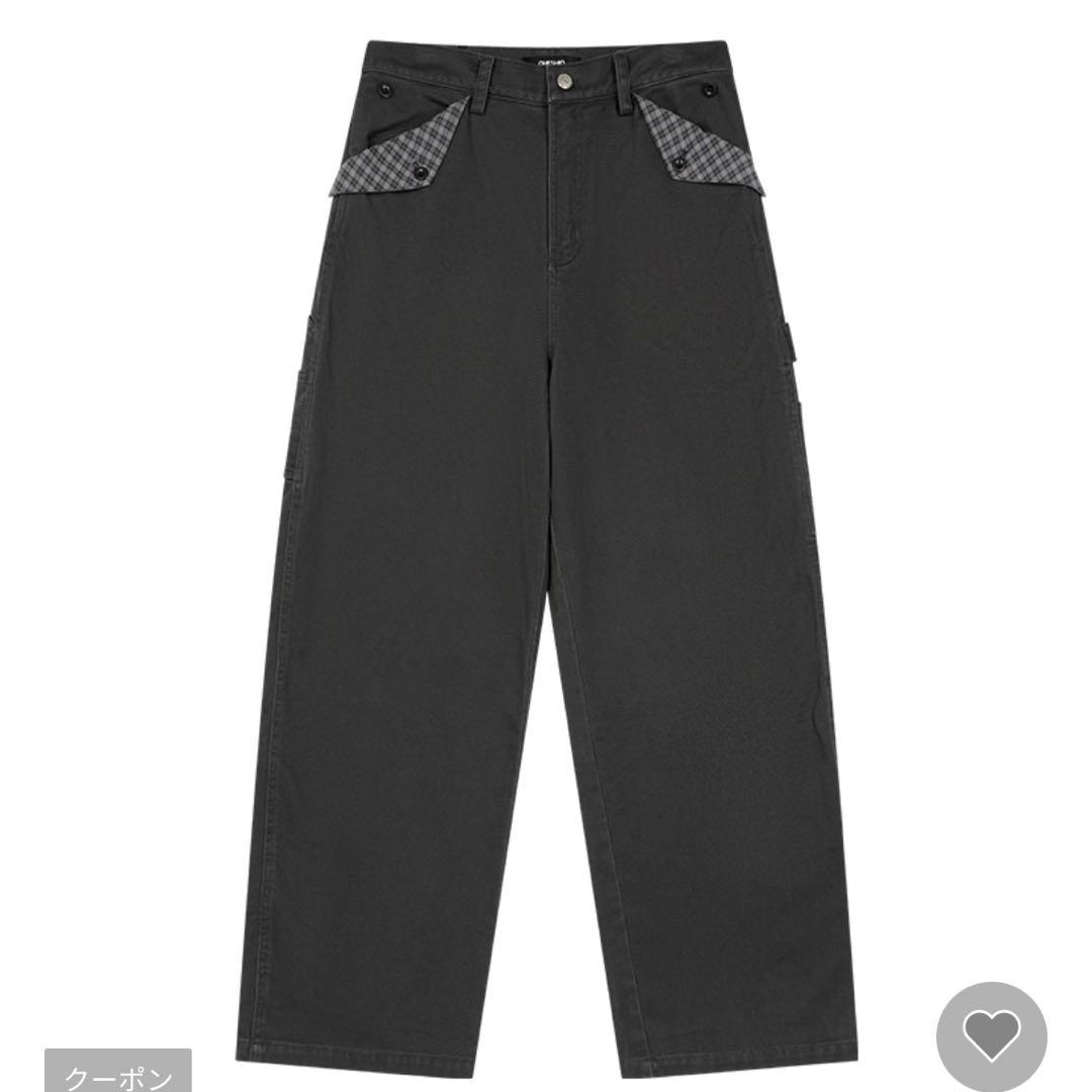 韓国 OHESHIO CHECK POCKET CARPENTER PANTS