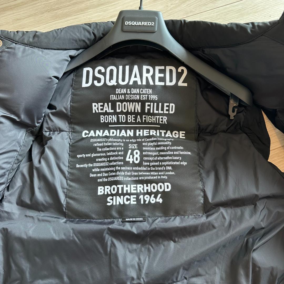DSQUARED2 ディースクエアード　ブラック ダウンベスト サイズ48