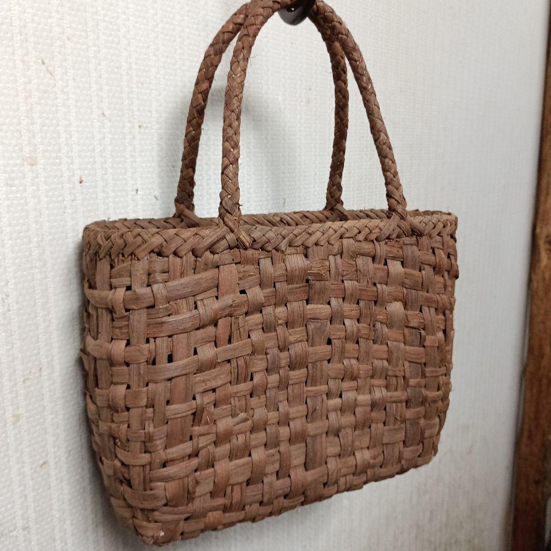 国産山葡萄バック 曲り細市松