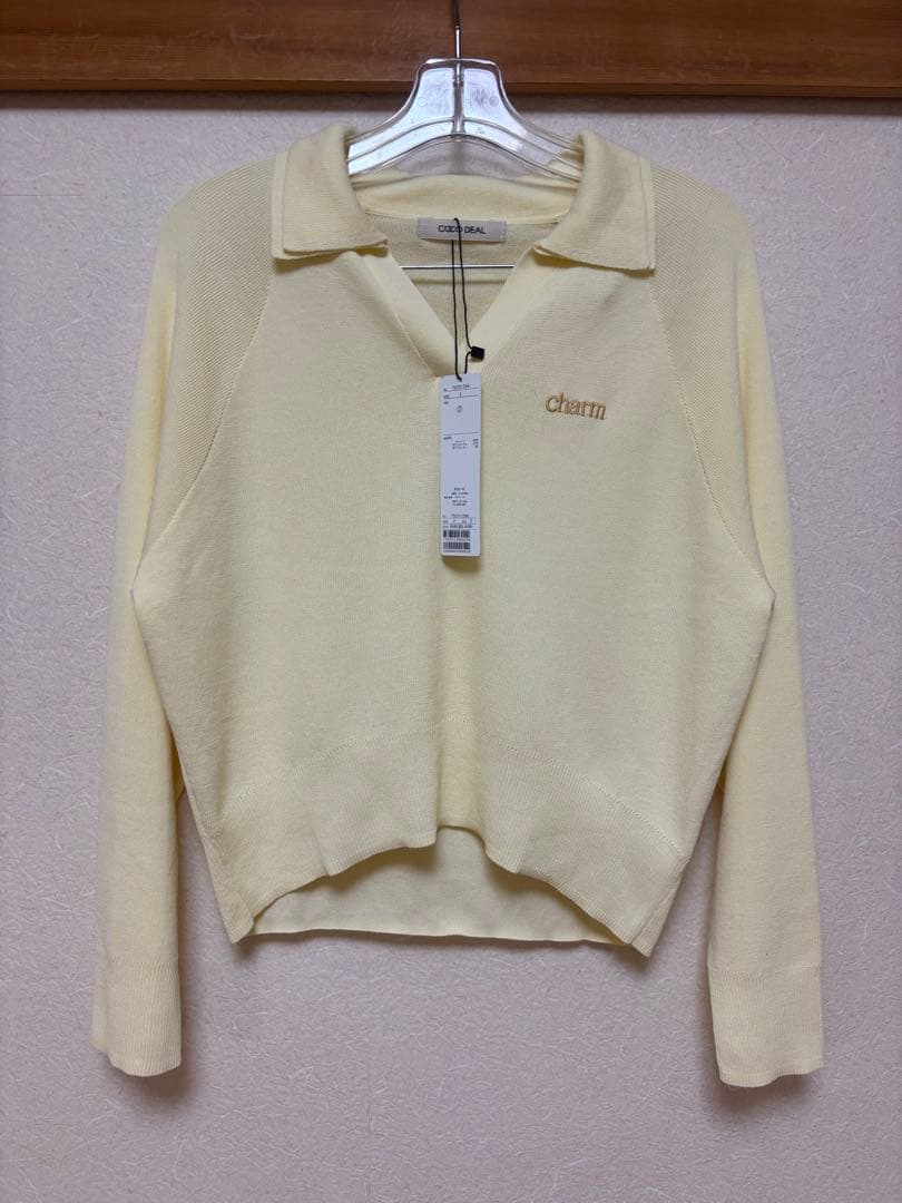 新品未使用　ココディール　cocodeal Wカラースキッパーニットプルオーバー