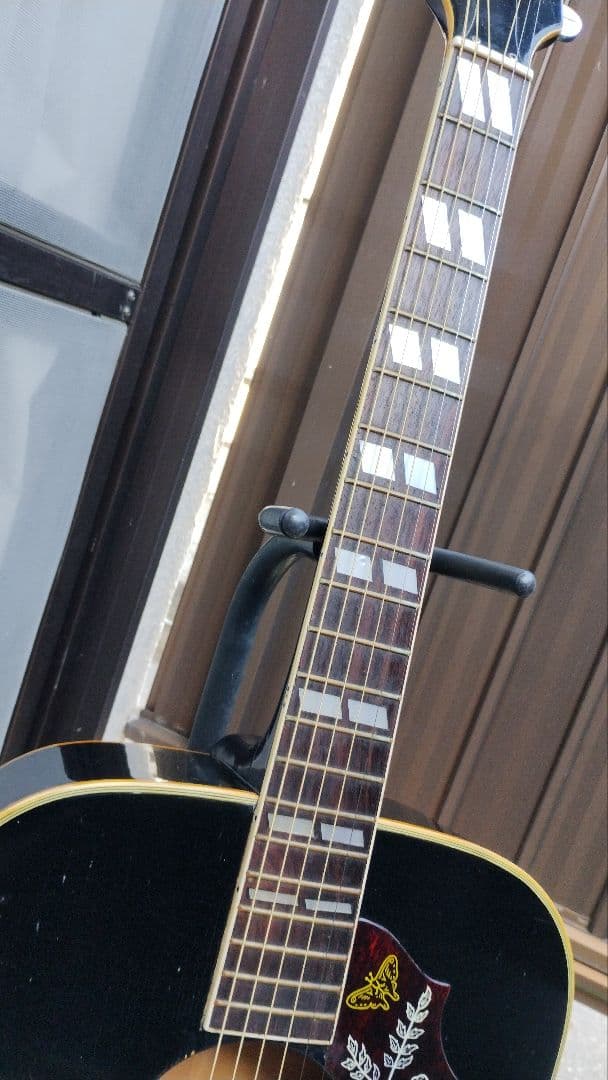 こ*ん様 経年美品 激鳴り トラ柾目 ハミングバード ダブルPU付きエレアコ