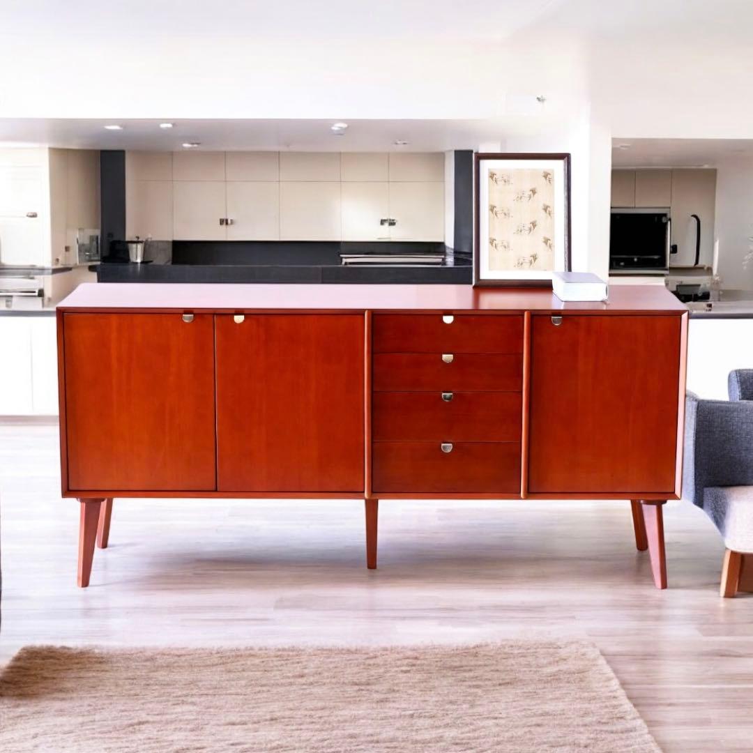 L 新品 北欧 160cm リビングボード キャビネット サイドボード 収納