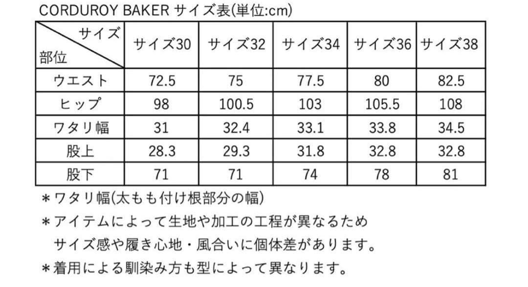 新品未使用　shishikui corduroy baker cream