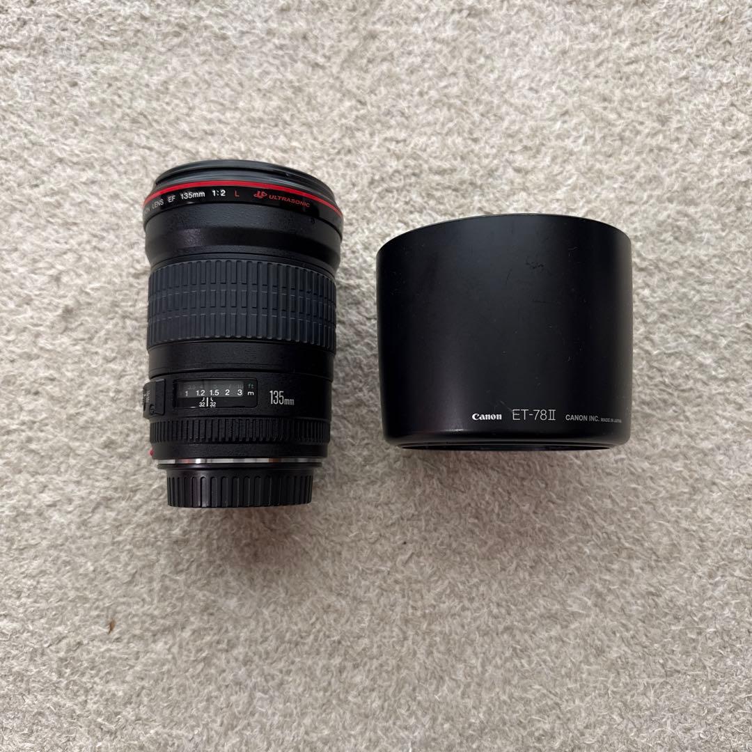 Canon EF135mm f/2L 単焦点レンズ レンズフード付き