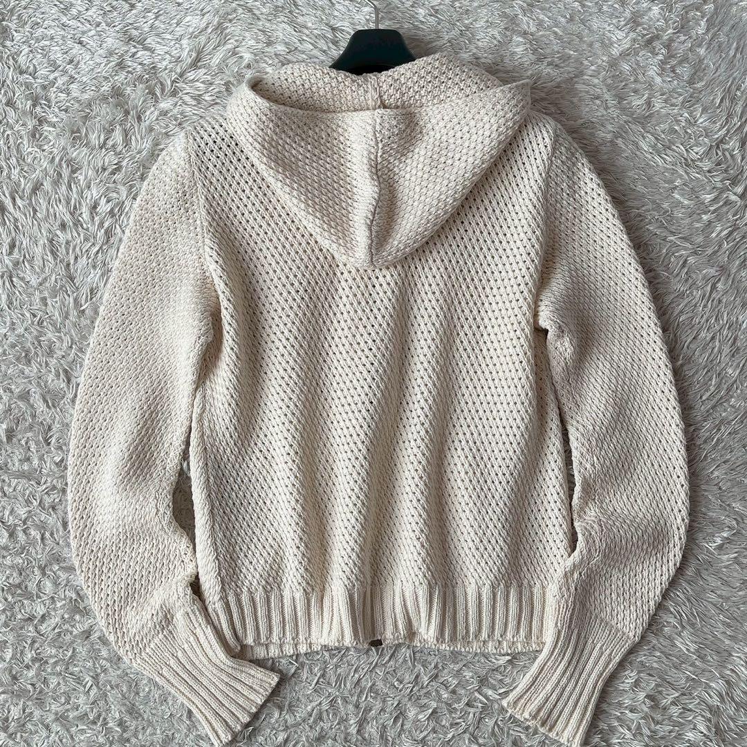 【美品】フォクシー リリーパーカー コットンカシミア フーディーカーディガン