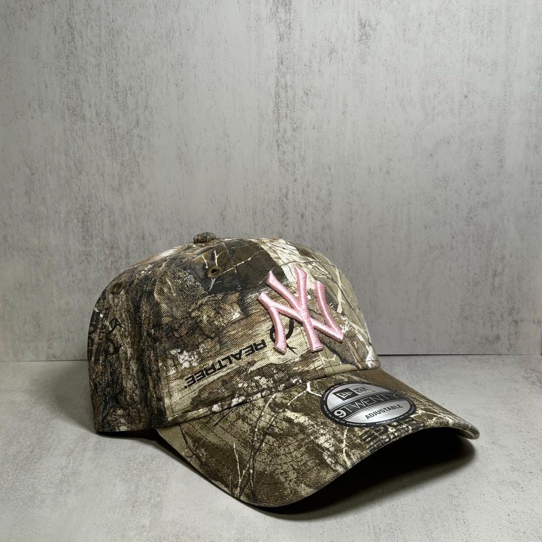 【海外限定】 ヤンキース 9TWENTY リアルツリー&ピンク キャップ ⑤