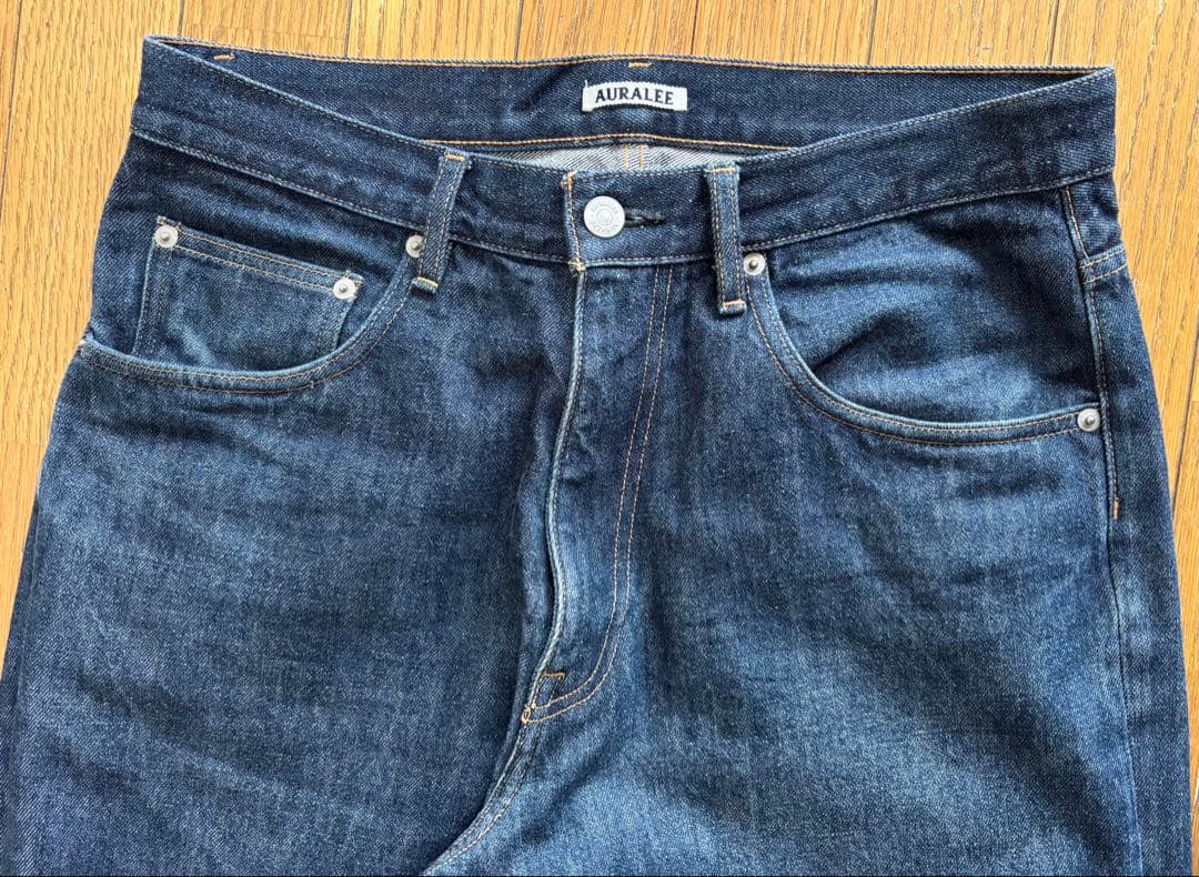 パンツ AURALEE HARD TWIST DENIM WIDE PANTS 32