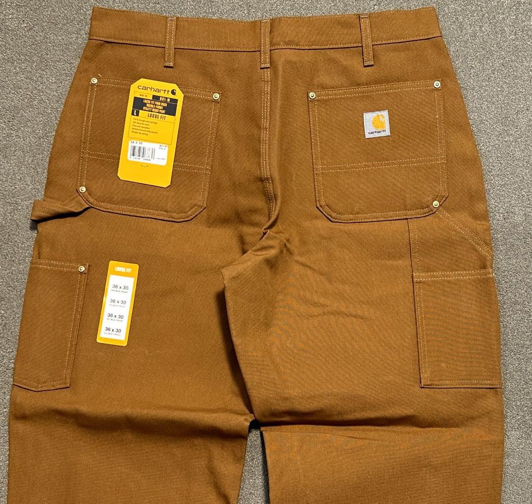 新品 カーハート 米国製 B01フィルムダック ダブルニー パンツ W36L30