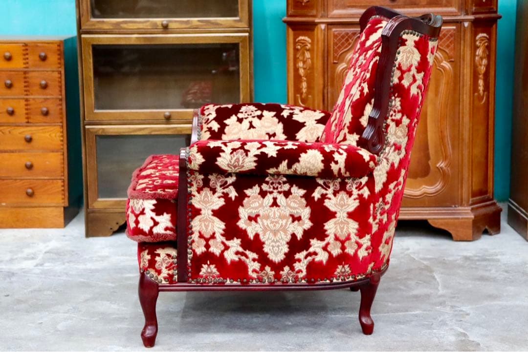 GMIH14A○イタリア製 金華山織 アームチェア 椅子 1人掛けソファ シング