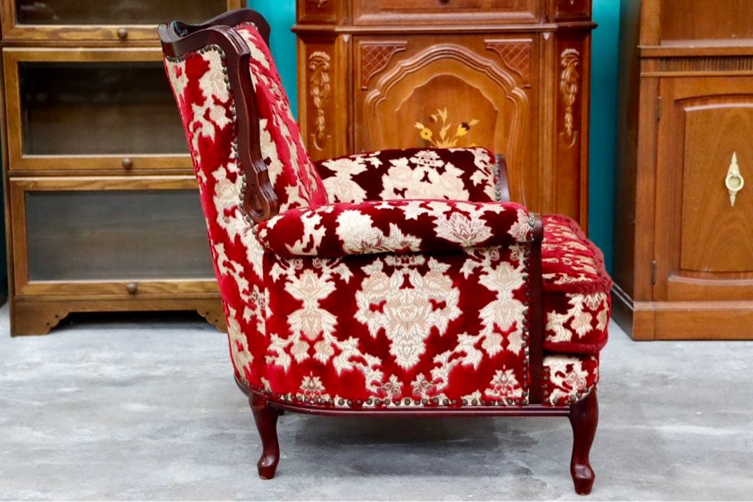 GMIH14A○イタリア製 金華山織 アームチェア 椅子 1人掛けソファ シング