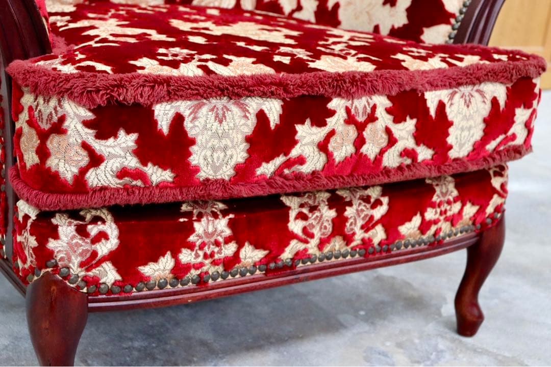 GMIH14A○イタリア製 金華山織 アームチェア 椅子 1人掛けソファ シング