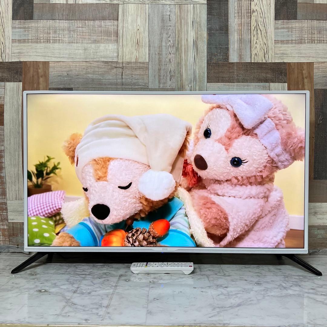 即日受渡❣️全国送料込昨年購入IRIE40V型ホワイト Wチューナー裏番組録画可