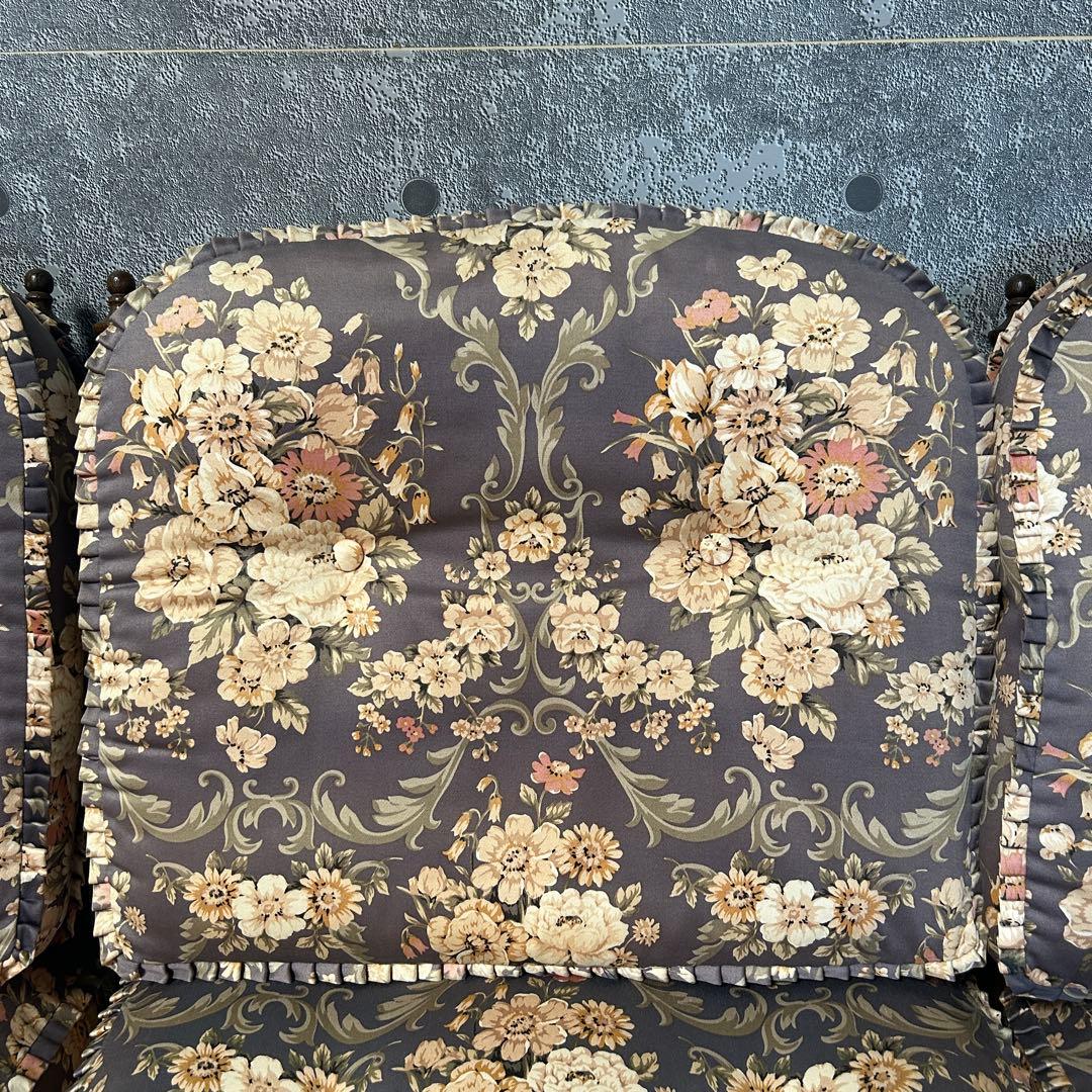 豆佳꧁飛騨産業 HIDA꧂キツツキ 穂高 3Pリビングチェア ソファ 花柄