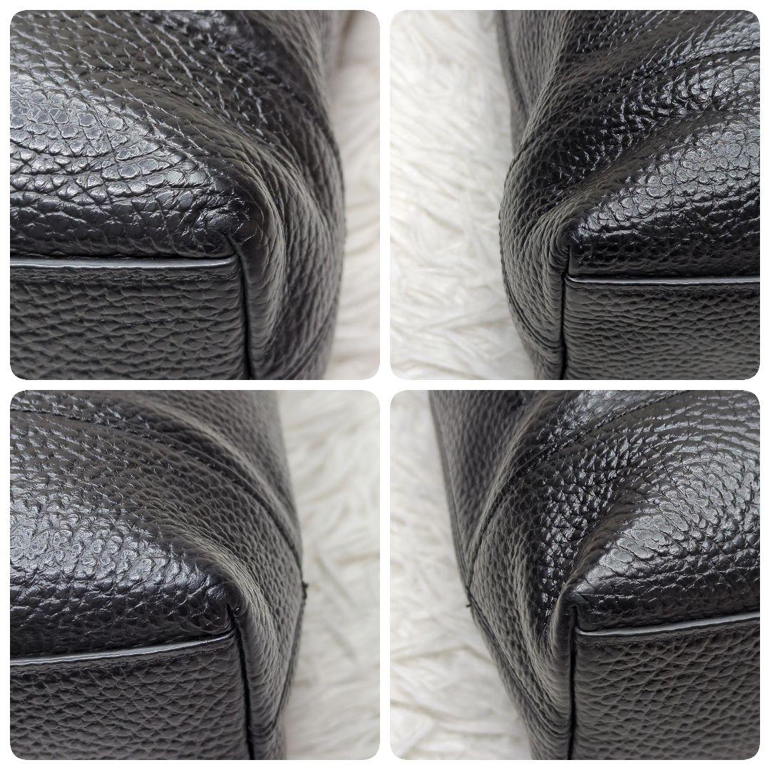 美品✨コーチ ハミルトン ブリーフケース シボ革 黒 A4可 多収納 75757