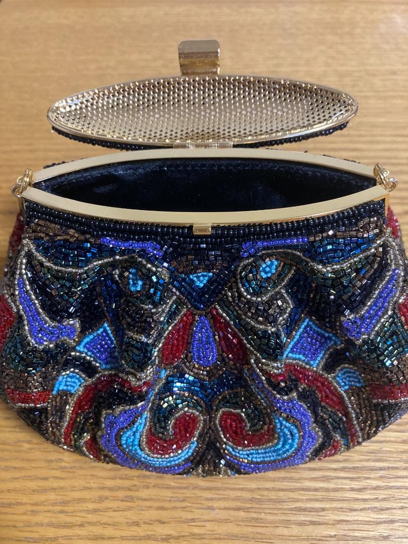 未使用　LUMY ルミーはしもと　ビーズ刺繍　ビーズバッグ　パーティーバッグ