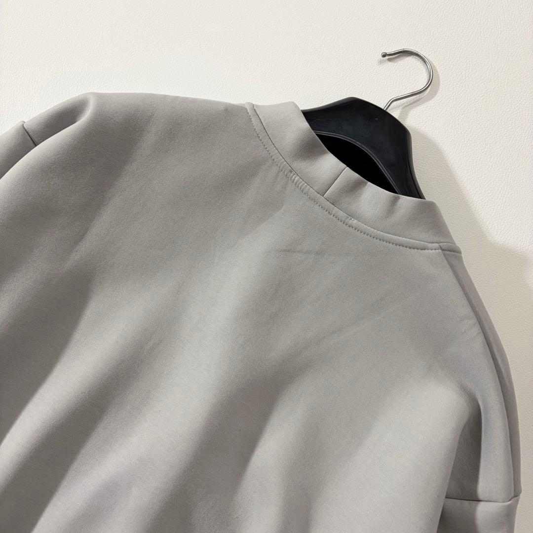 新品未使用 ビアズリー 2025 洗える パール釦ダンボールカーディガン グレー