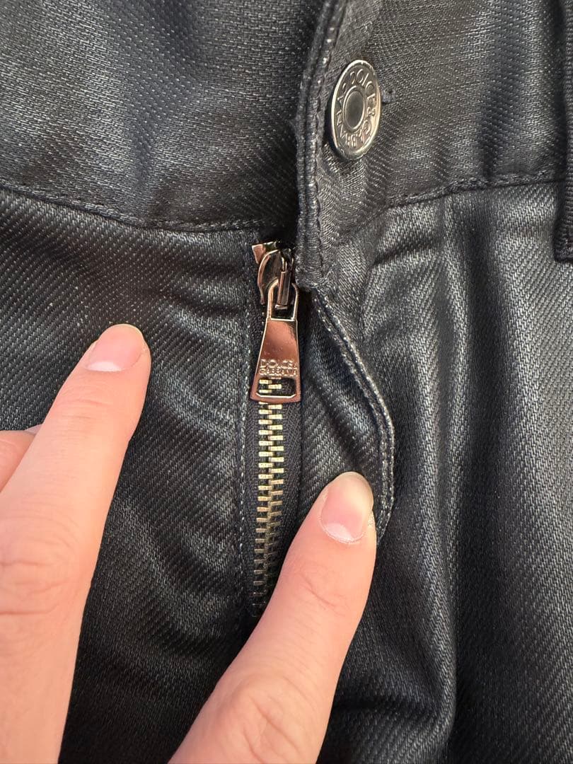 Dolce & Gabbana コーティングブラックデニム