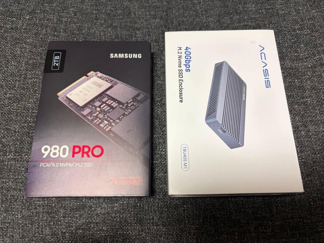 Samsung 980 Pro 2TB SSD エンクロージャーセット