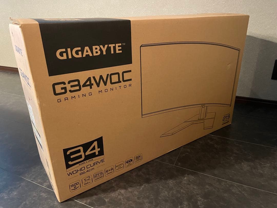 GIGABYTE G34WQC 34インチ ウルトラワイドゲーミングモニター