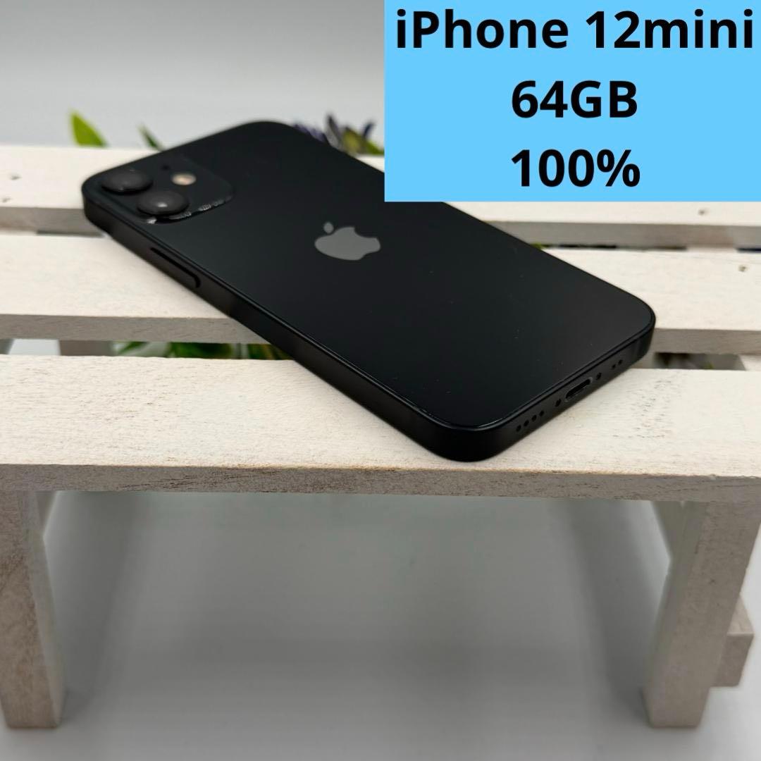 【美品】iPhone 12 mini 64GB ブラック 385