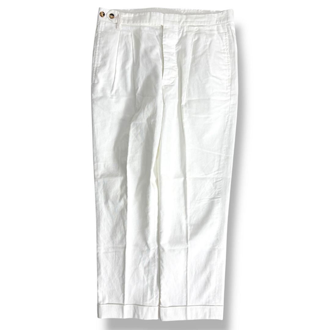 J6430 美品 ロータ 2プリーツ グルカパンツ ホワイト 46 Rota