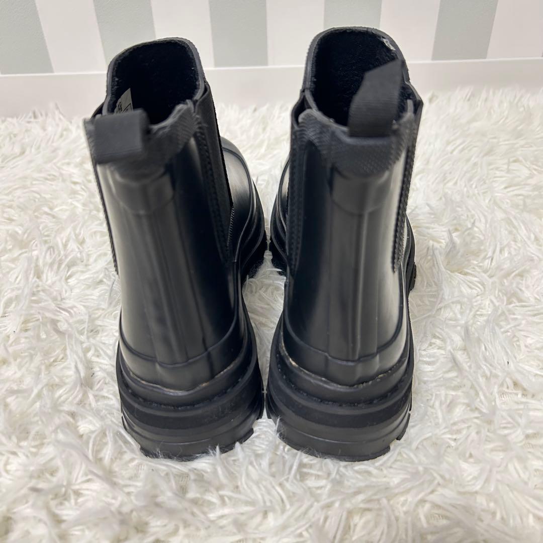 エーグル　ソフトレイン2 ラバーブーツ　サイドゴア　ブラック　38 24センチ