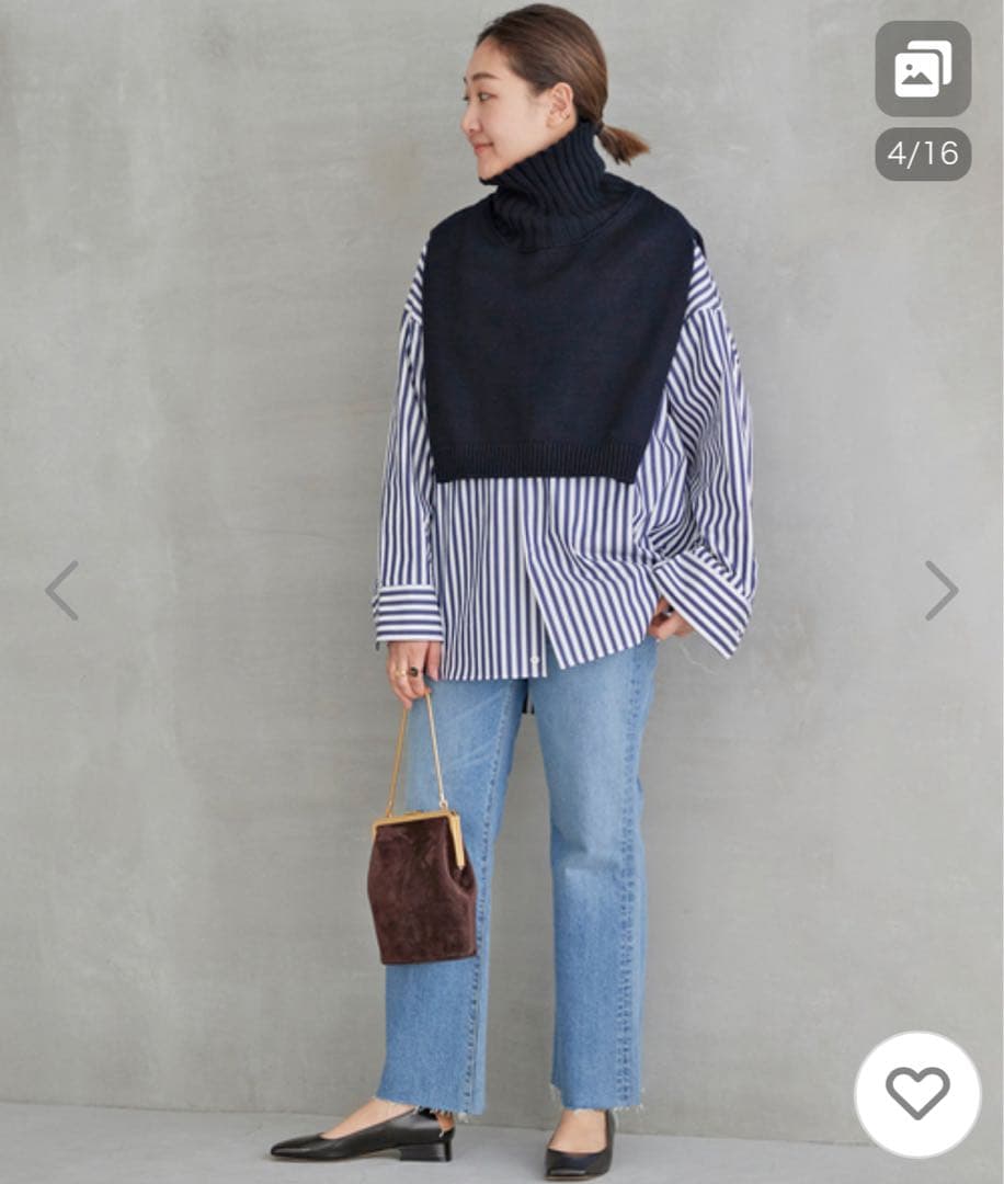 Deuxieme Classe Lily sof ネイビーポンチョ