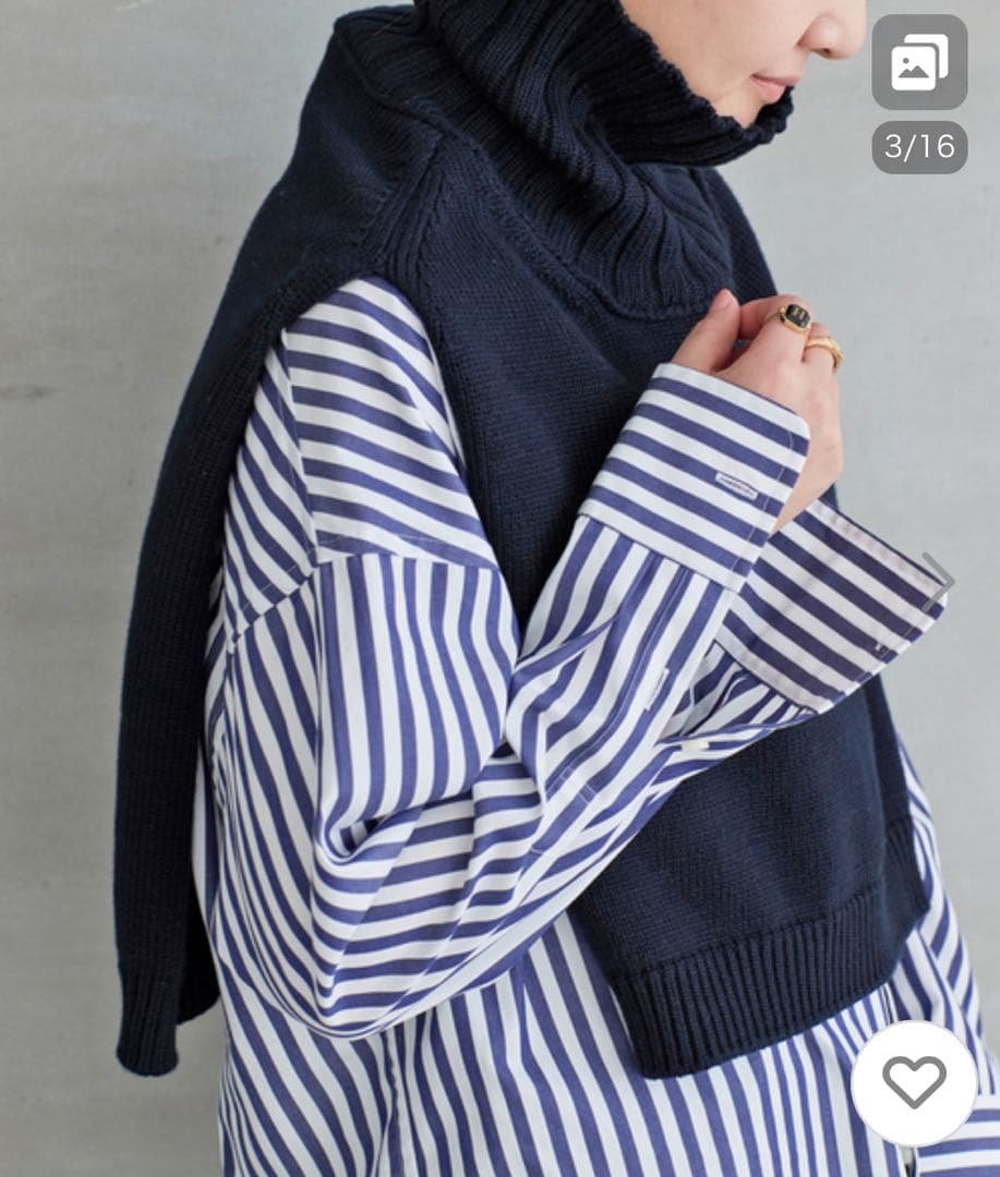 Deuxieme Classe Lily sof ネイビーポンチョ