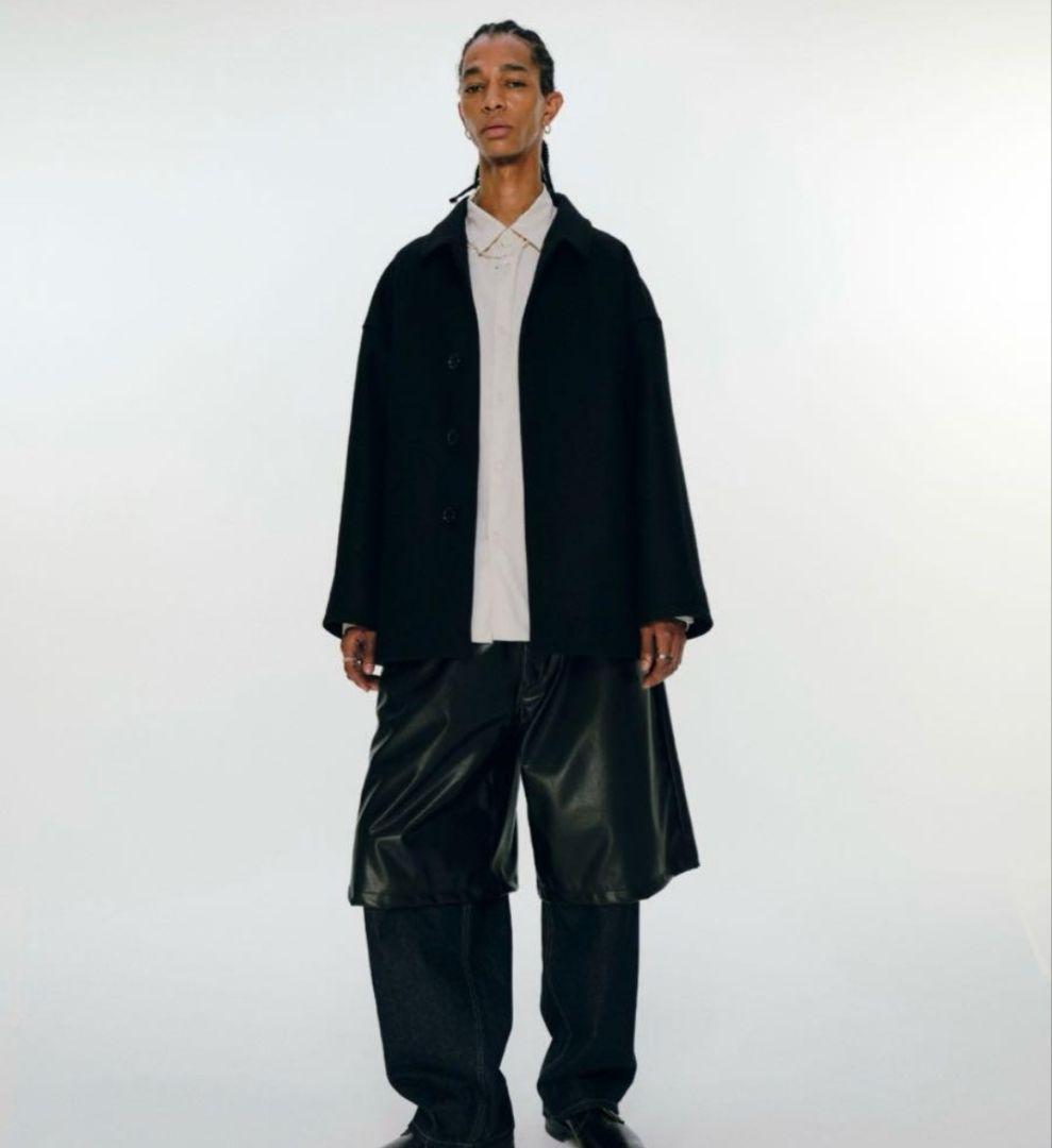 パンツ cootie Faux Leather 5 Pocket Wide Easy