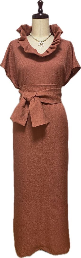 k*i様 着物リメイクワンピースマキシ丈とストール付き