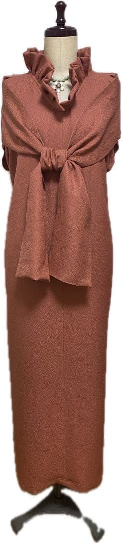 k*i様 着物リメイクワンピースマキシ丈とストール付き