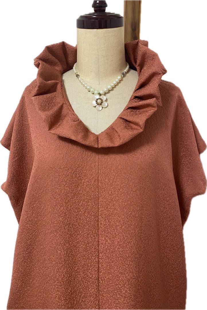 k*i様 着物リメイクワンピースマキシ丈とストール付き