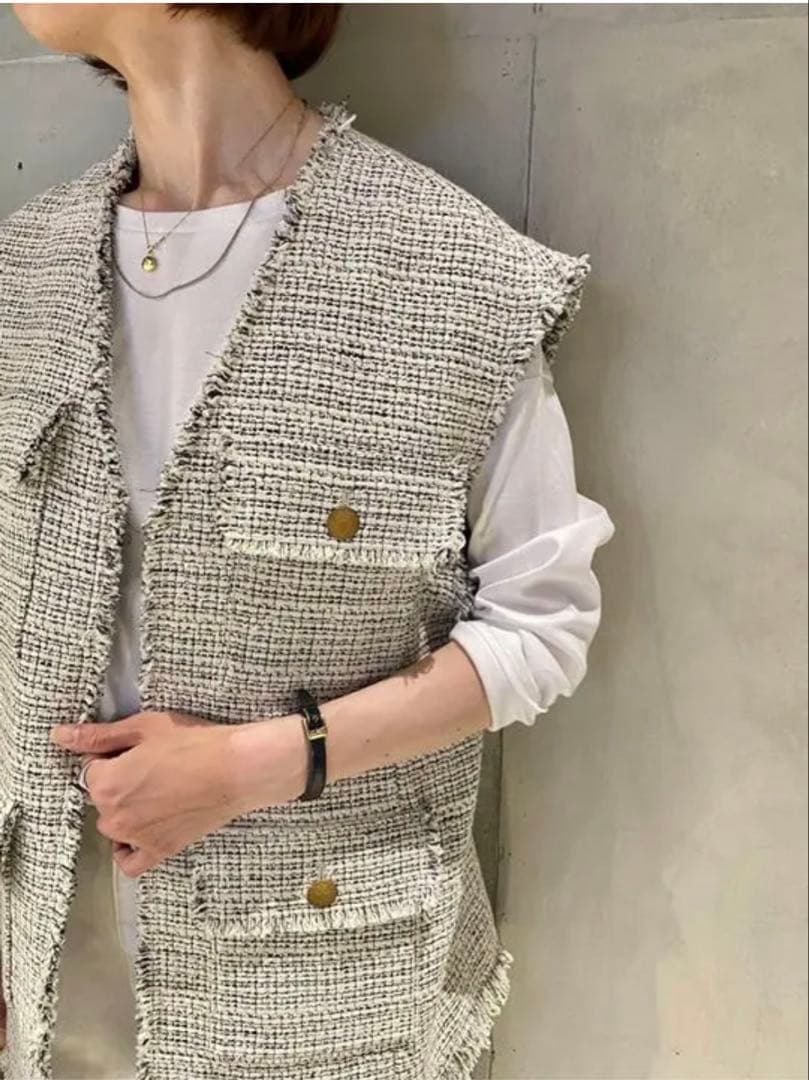 美品！ジャーナルスタンダードレサージュGIOLICAツイードベスト ジャケット