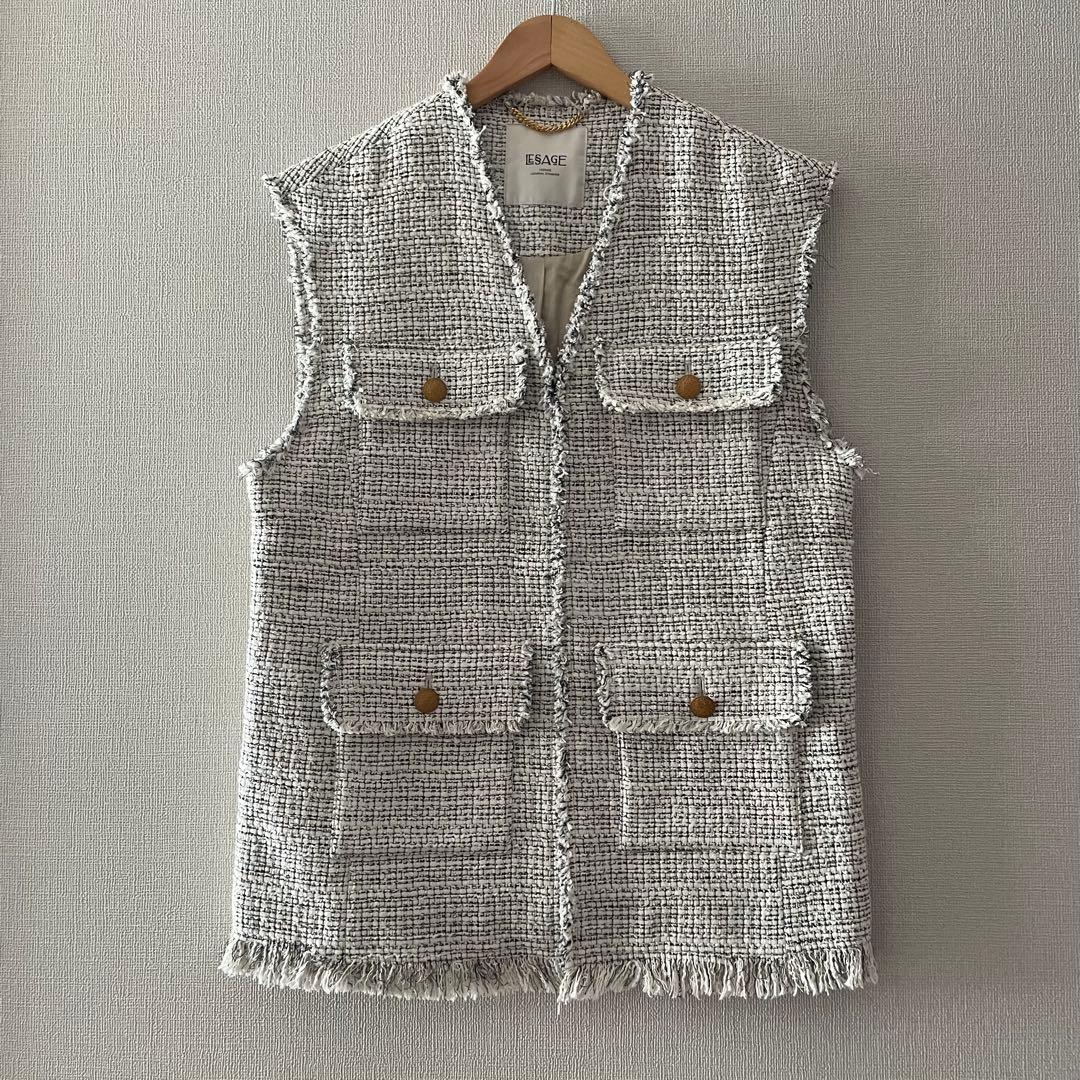 美品！ジャーナルスタンダードレサージュGIOLICAツイードベスト ジャケット