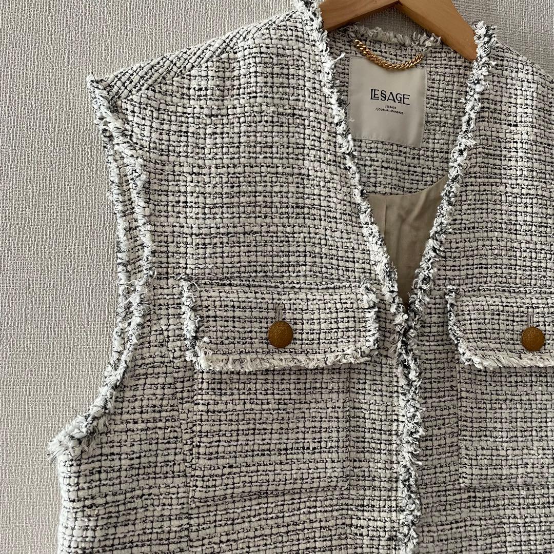 美品！ジャーナルスタンダードレサージュGIOLICAツイードベスト ジャケット