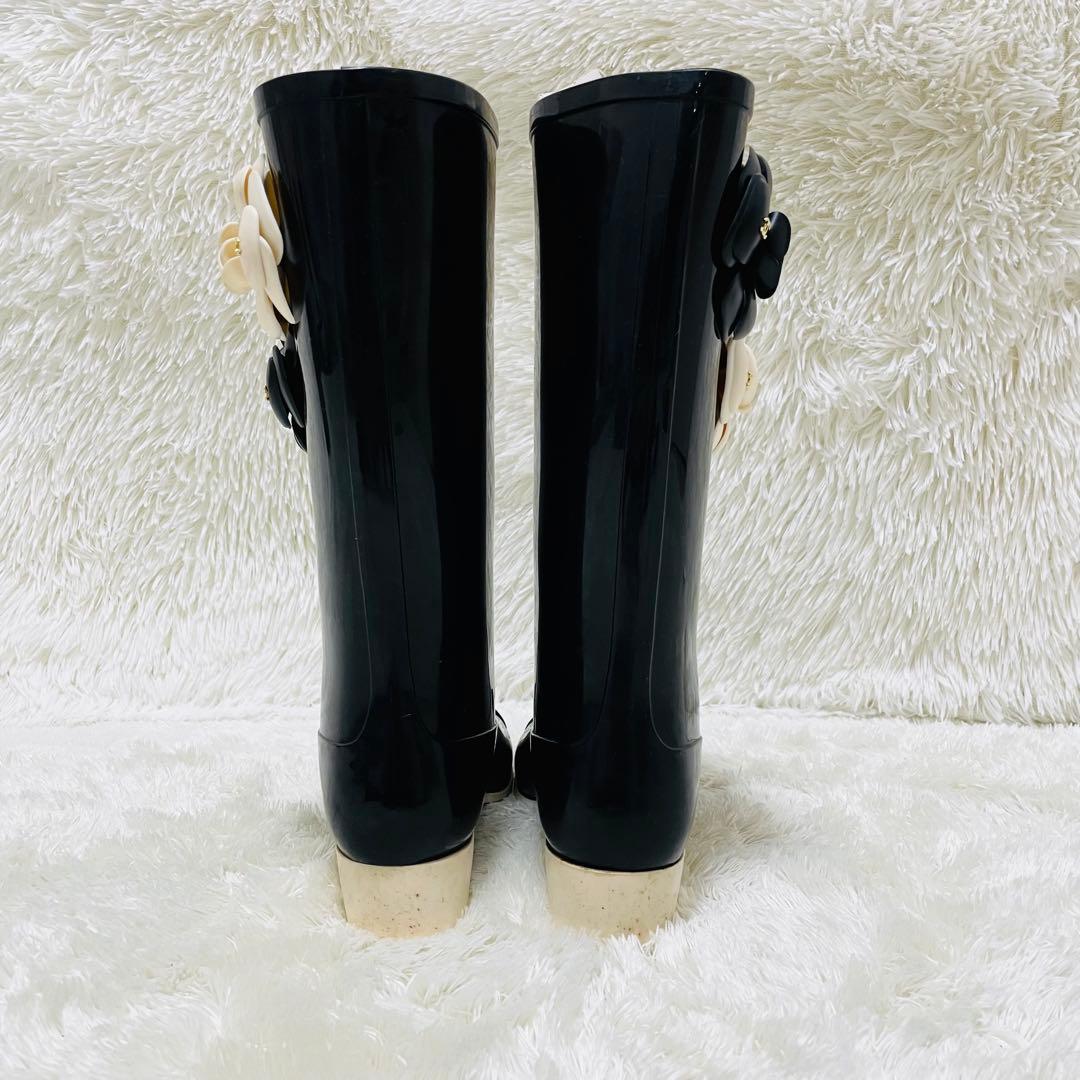CHANEL シャネル レインブーツ ココマーク カメリア 36 箱＆保存袋