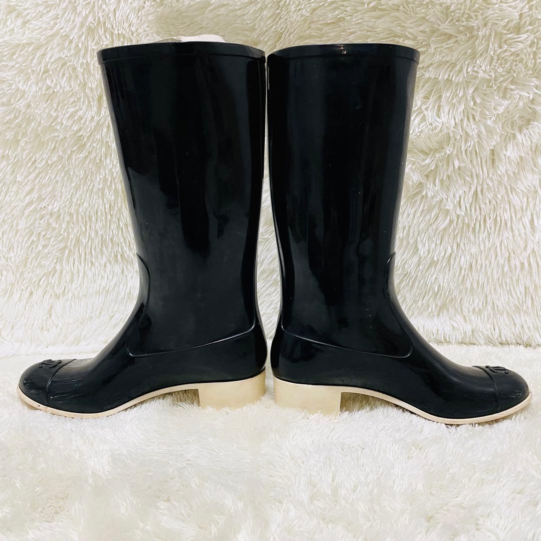 CHANEL シャネル レインブーツ ココマーク カメリア 36 箱＆保存袋