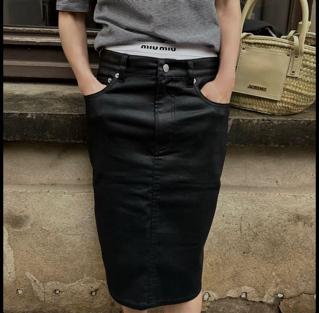 ok.soon×piccadilly DENIM MIDDLE SKIRT