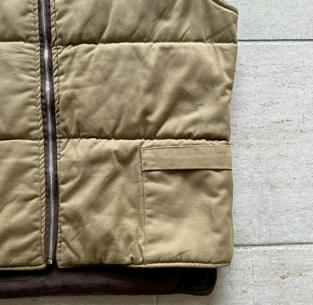 80's ダウンベスト　ブラウン　リバーシブル　XL