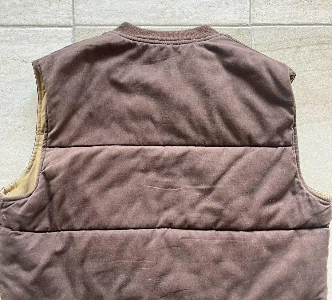 80's ダウンベスト　ブラウン　リバーシブル　XL