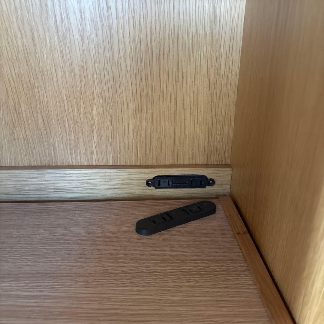 unico ナチュラルウッド レンジボード　カップボード　シグネ ガラス扉付き