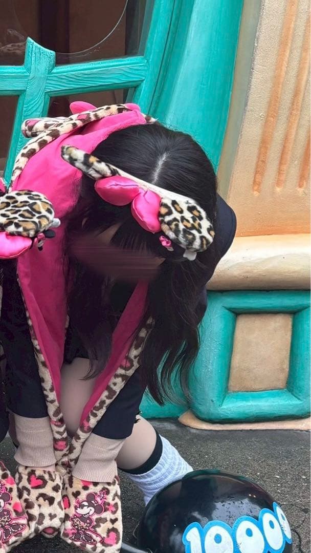 ミニーちゃん ヒョウ柄　カチューシャ