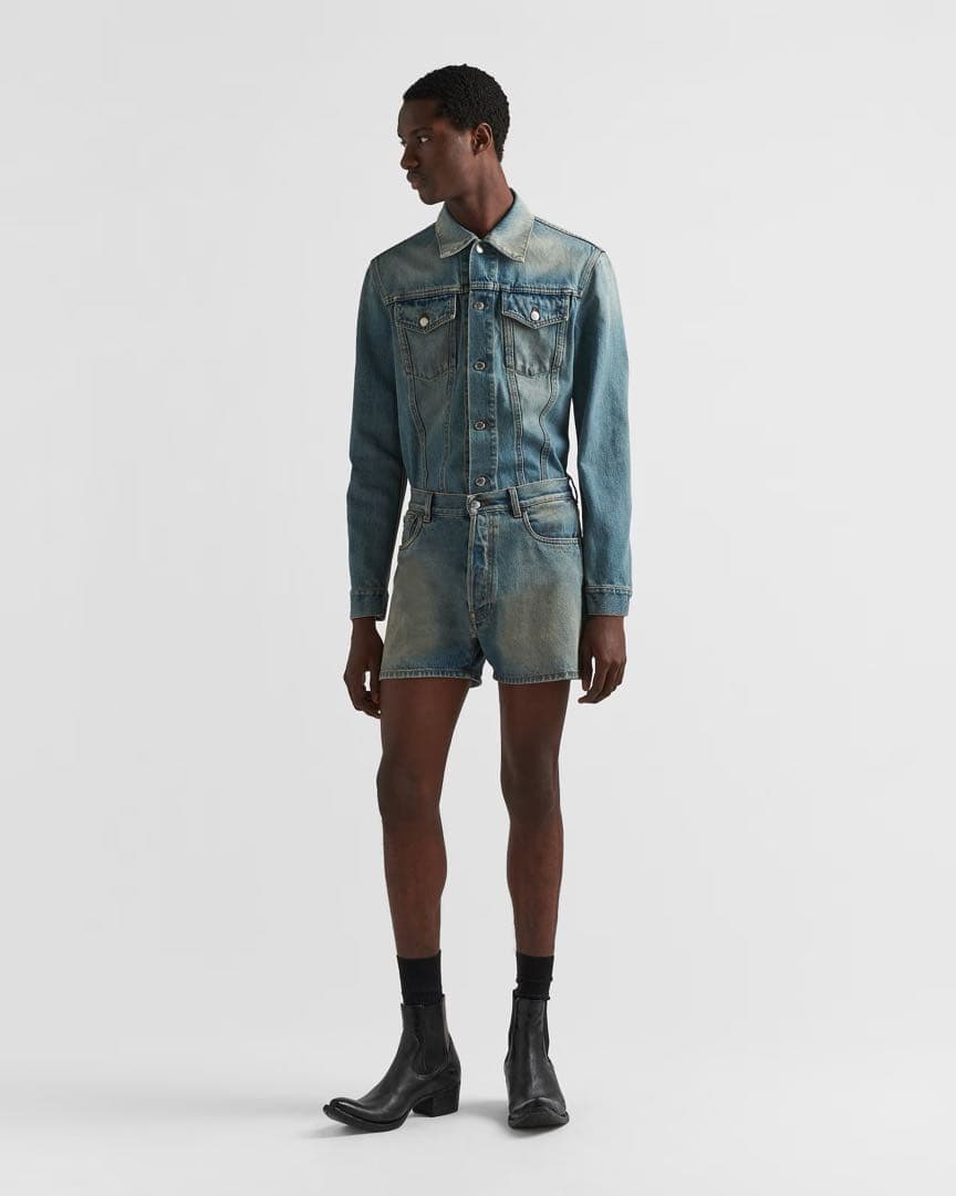 現行品 PRADA Gジャン M メンズ 国内正規品 GEB227