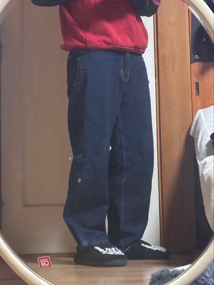 LABROS ダークブルーデニム 花刺繍